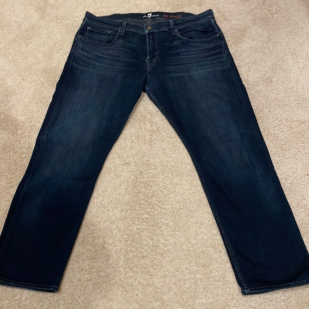 7 for all mankind men’s jeans, size 38, the straight, color dark blue
